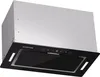 A close-up, angled shot of a modern range hood integrated into cabinetry. Produktbild-Vorschau