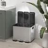HOMCOM Mülleimer 3x20L Abfalleimer aus Edelstahl mit Produktbild-Vorschau 9