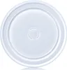 A top-down view of a white glass turntable plate for a microwave. Anteprima dell’immagine prodotto