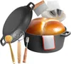 VEVOR Dutch Oven en fonte, 2 en 1 cocotte avec couvercle de Voir les images du produit 1