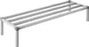 A silver aluminum shelving unit with four horizontal bars and four legs, shown against a white background. Produktbild-Vorschau