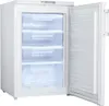 A white upright freezer with its door open, showing four clear drawers inside. Anteprima dell’immagine prodotto