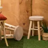 Ribcord Hocker Modell Ibiza - beige - Holz/stoff - D28 x Produktbild-Vorschau 2