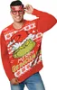 A man wearing a Christmas sweater with The Grinch on it and reindeer antlers glasses. Náhľad obrázku produktu