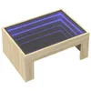 vidaXL Couchtisch mit Infinity-LED Sonoma-Eiche 70x50x30 cm Produktbild-Vorschau 3