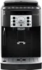 A black DeLonghi coffee machine is shown from the front. Produktbild-Vorschau