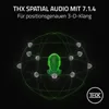 A diagram illustrating THX Spatial Audio with 7.1.4 channels surrounding a human head, with a THX logo in the bottom right corner. Náhľad obrázku produktu