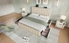 Modernes Polsterbett , Beige Leinen mit USB Typ-C Produktbild-Vorschau 17