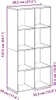 vidaXL Raumteiler-Bücherregal Betongrau 69,5x29x137,5 cm Produktbild-Vorschau 7