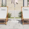 vidaXL Sonnenschirmständer Weiß 12 kg 48 cm Gusseisen Produktbild-Vorschau 2