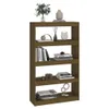 vidaXL Bücherschrank/Raumteiler Honigbraun 80x30x135,5 cm Produktbild-Vorschau 4