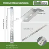 Product dimensions and details of an aluminum ramp. Produktbild-Vorschau