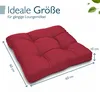 Coussin Beautissu Lounge Outdoor Rouge XLuna, 60 x 60 cm Voir les images du produit 3