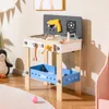 GOPLUS Werkzeugbank Kinder, Spielwerkbank mit Werkzeugregal Produktbild-Vorschau 7