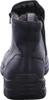 The back view of a black leather boot with a zipper closure. Náhľad obrázku produktu