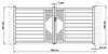 Puerta doble G21 Marion, dimensiones 350x158 cm, color Vista previa de la imagen del producto 9