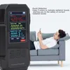 A person is lying on a couch using a mobile device, with a radiation detector placed in the foreground. Náhled obrázku produktu