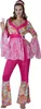 Costume da donna Hippie anni '60 color rosa - M/L Anteprima dell’immagine prodotto 1