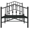 Bettgestell mit Kopf- und Fußteil Metall Schwarz 75x190 cm Produktbild-Vorschau 4