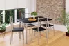 CASARIA® Ensemble table à manger avec 4 chaises noir Voir les images du produit 3