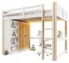 Lit mezzanine, 140 × 200 cm, avec éclairage LED, armoire, Voir les images du produit 7