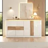 Merax Hochglanz Sideboard mit RGB LED Beleuchtung und 4 Produktbild-Vorschau 4
