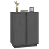 vidaXL Sideboard Grau 60x35x80 cm Massivholz Kiefer Produktbild-Vorschau 4