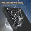 A close-up of a smartphone camera lens protector with water splashing around it. Produktbild-Vorschau