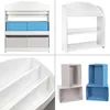 ONVAYA® Kinder Bücherregal Finn | Weiß / Blau | Kinderregal Produktbild-Vorschau 4