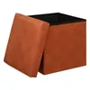 Pouf contenitore LILOU, velluto, pieghevole, 38 x 38 x 38 Anteprima dell’immagine prodotto 3