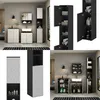Badschrank Vicco Edge Schwarz 30 x 189.5 cm mit 2 Türen und Produktbild-Vorschau 8