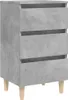 A concrete-effect bedside table with wooden legs against a white background. Náhled obrázku produktu