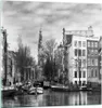 Bilder auf glas - Einteilig - Schwarzweiß Amsterdam Boote - Produktbild-Vorschau 1