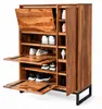 FineBuy Scarpiera in legno massello di sheesham 88x120x40 Anteprima dell’immagine prodotto 6