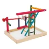 A colorful bird playground with swings, ladders, and perches, set on a white background. Náhled obrázku produktu