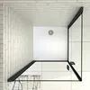 100x100x200cm Schwarze Pendeltür&Drehtür&Eckeinstieg Produktbild-Vorschau 6