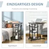 HOMCOM Beistelltisch Couchtisch mit Rollen höhenverstellbar Produktbild-Vorschau 4