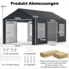 COSTWAY Tente garage Carport 595x300cm, Tente de garage Voir les images du produit 3