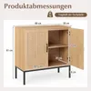 COSTWAY Sideboard Rattan Aufbewahrungsschrank, Boho Buffet Produktbild-Vorschau 7