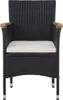 set da pranzo da giardino 5 pezzi in poly rattan nero Anteprima dell’immagine prodotto 6