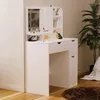 Moderna toeletta bianca da trucco con specchio in stile Anteprima dell’immagine prodotto 3