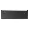 The underside of a black keyboard is shown against a white background. Produktbild-Vorschau