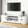 TV-Ständer, weiße Kommode, moderner Standfernseher, 120 cm Produktbild-Vorschau 6