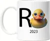 R Ente 2023 Tasse Weiß Rente Geschenk Ruhestand Produktbild-Vorschau 1