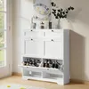 Schuhschrank BEALIFE 95x24x102 cm mit 4 Kippfächern & 2 Produktbild-Vorschau 2