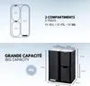 Diagrams and dimensions of a multi-compartment trash can. Produktbild-Vorschau