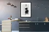 MuchoWow® Gerahmtes Poster Eine schwarz-weiße Illustration Produktbild-Vorschau 5