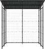 vidaXL Fahrradschuppen 190x190x222 cm Stahl Schwarz Produktbild-Vorschau 8