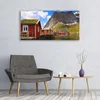 Glasbilder 120x60 Wandbild Druck auf Glas Häuser See Produktbild-Vorschau 3