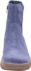 A front view of a single blue suede boot with a brown sole. Anteprima dell’immagine prodotto